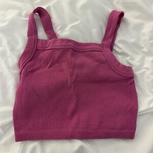 Pink Ribbed Crop Top COTTON ON